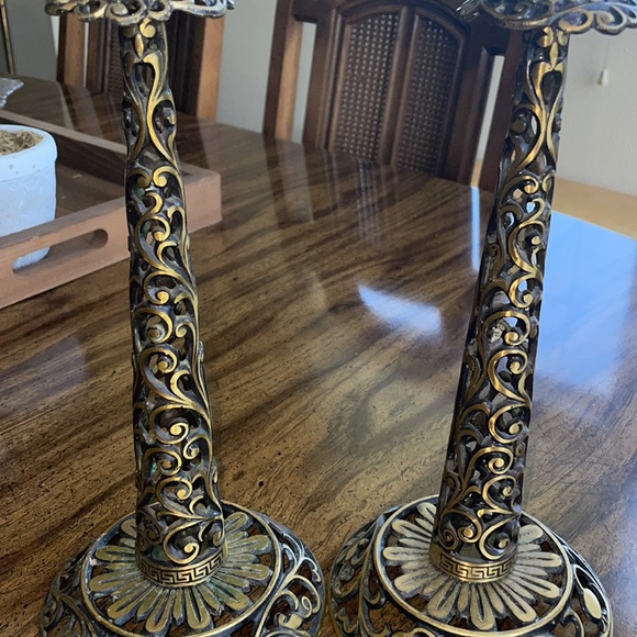 Brass candle holders - Picture 7 of 17